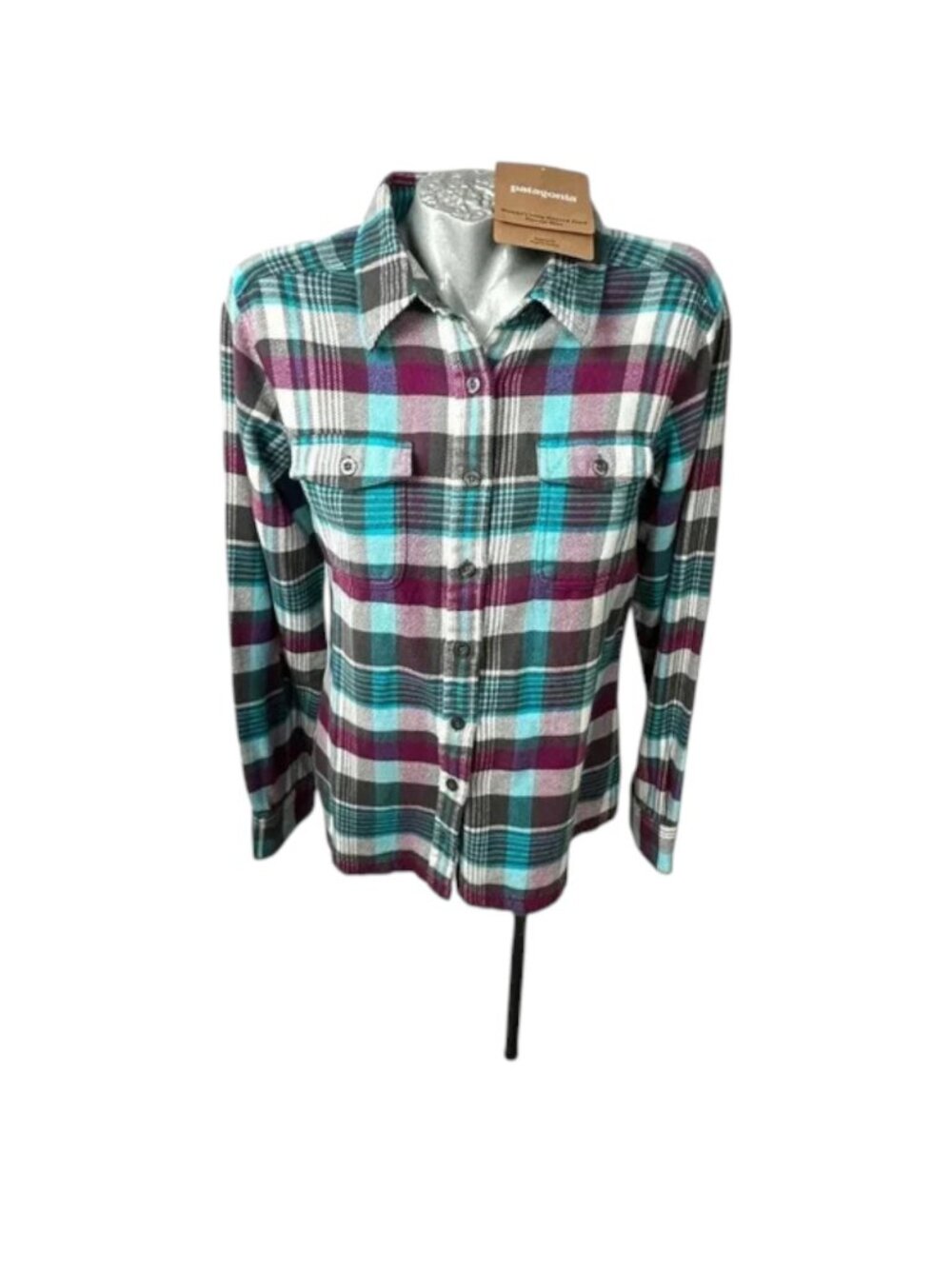 New Patagonia Shirt Plaid Size 8 Fjord Woman